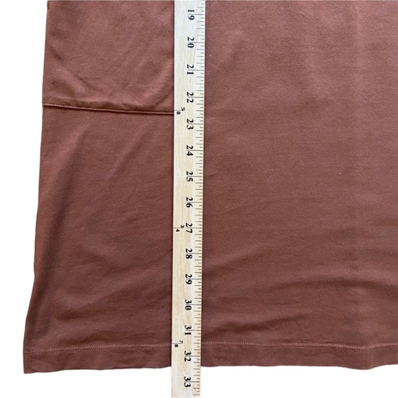 Eileen Fisher Harvest Orange Organic Cotton Stretch Long Tunic - Picture 4 of 11